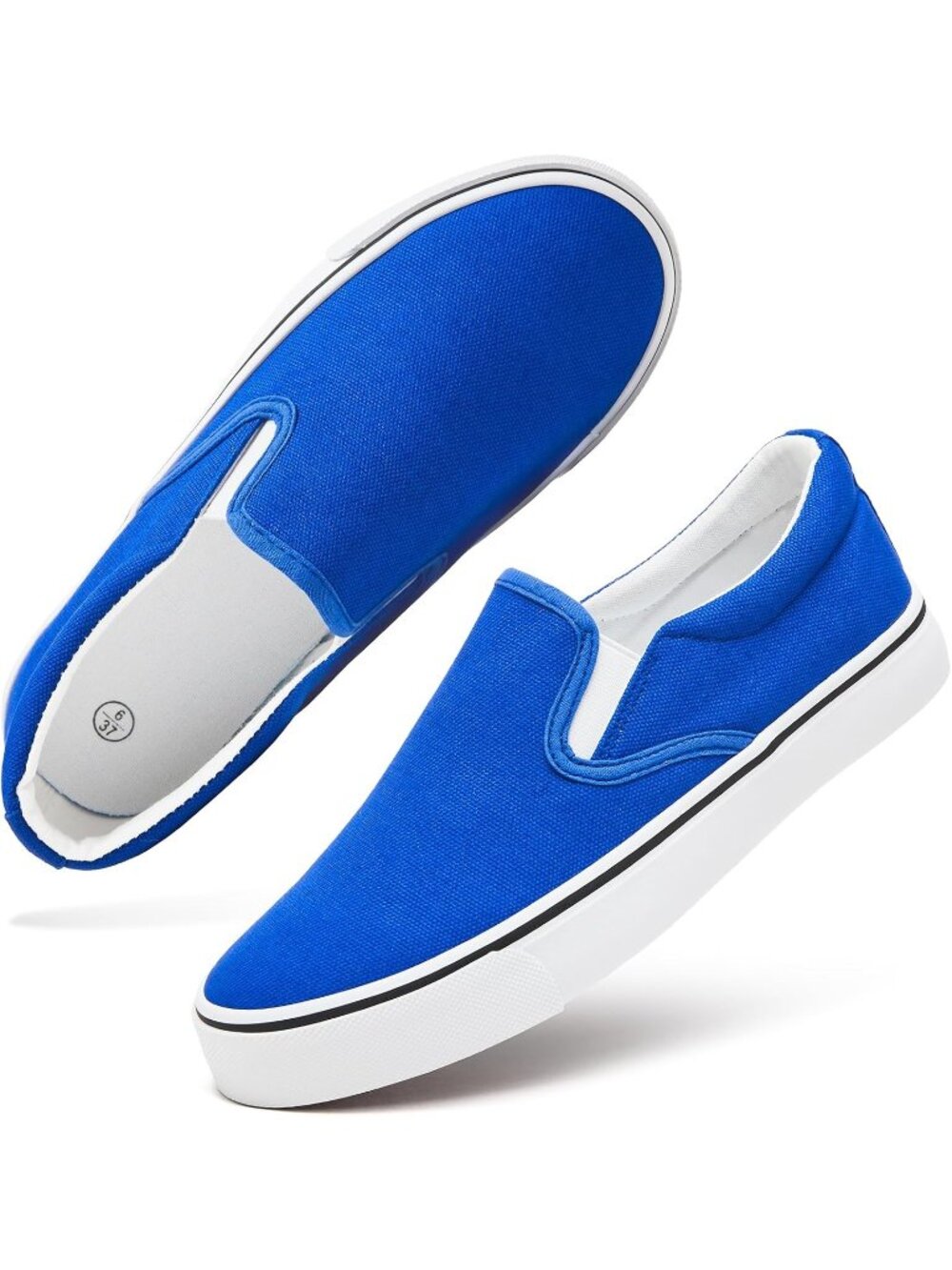 Women's Dark Blue Comfortable Breathable Low Top Slip on Loafer Sneaker Shoes